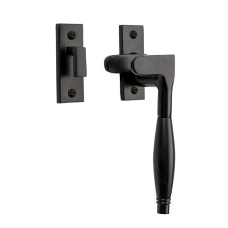 De Oude Deurklink Raamsluiting Deco ventilatiestand mat zwart rechts kozijnhaakje De Oude Deurklink Raamsluiting Deco ventilatiestand mat zwart rechts kozijnhaakje