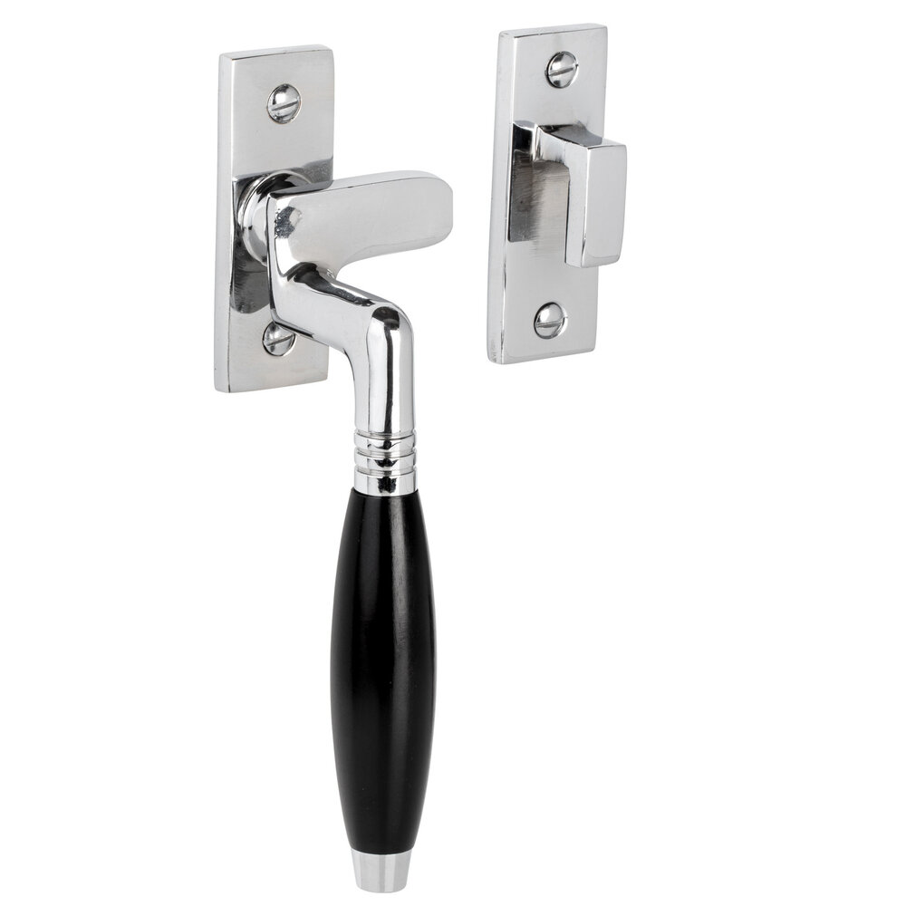 De Oude Deurklink Raamsluiting Klassiek - glanzend nikkel, links, kozijnhaakje De Oude Deurklink Raamsluiting Klassiek - glanzend nikkel, links, kozijnhaakje