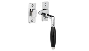 De Oude Deurklink Raamsluiting Klassiek - glanzend nikkel, rechts, kozijnhaakje De Oude Deurklink Raamsluiting Klassiek - glanzend nikkel, rechts, kozijnhaakje