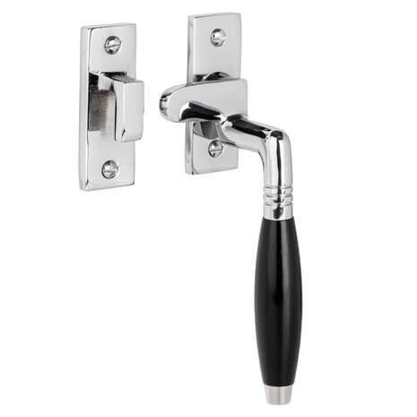 De Oude Deurklink Raamsluiting Klassiek - glanzend nikkel, rechts, kozijnhaakje De Oude Deurklink Raamsluiting Klassiek - glanzend nikkel, rechts, kozijnhaakje