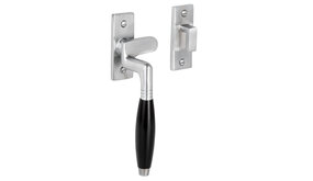 De Oude Deurklink Raamsluiting Klassiek - mat nikkel, links, kozijnhaakje De Oude Deurklink Raamsluiting Klassiek - mat nikkel, links, kozijnhaakje