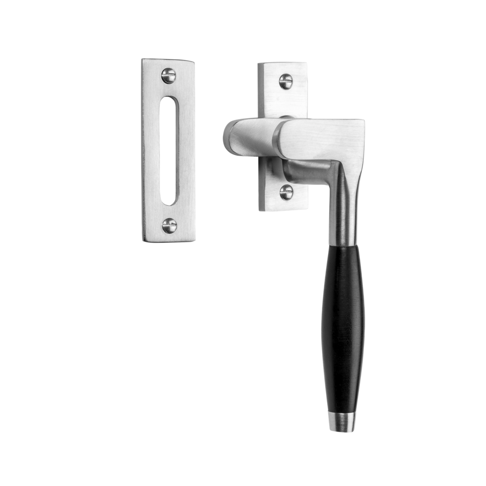 De Oude Deurklink Raamsluiting Klassiek ventilatiestand mat nikkel rechts kozijnplaatje De Oude Deurklink Raamsluiting Klassiek ventilatiestand mat nikkel rechts kozijnplaatje