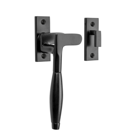 De Oude Deurklink Raamsluiting Klassiek ventilatiestand mat zwart links kozijnhaakje