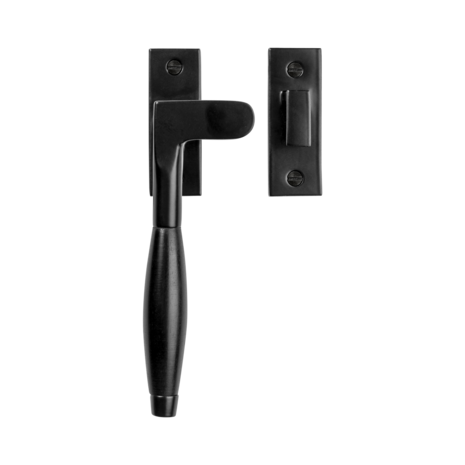 De Oude Deurklink Raamsluiting Klassiek ventilatiestand mat zwart links kozijnhaakje