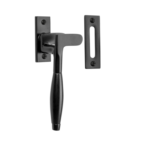 De Oude Deurklink Raamsluiting Klassiek ventilatiestand mat zwart links kozijnplaatje De Oude Deurklink Raamsluiting Klassiek ventilatiestand mat zwart links kozijnplaatje