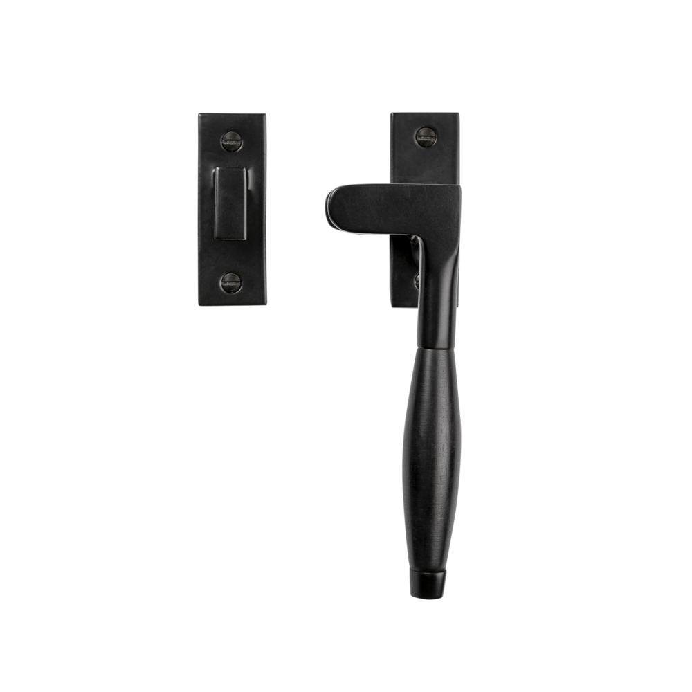 De Oude Deurklink Raamsluiting Klassiek ventilatiestand mat zwart rechts kozijnhaakje