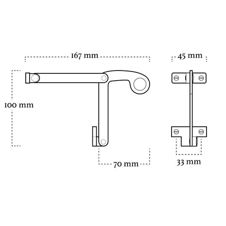 De Oude Deurklink Raamuitzetter bovenraam zwart De Oude Deurklink Raamuitzetter bovenraam zwart