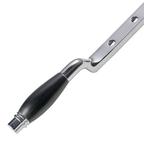 De Oude Deurklink Raamuitzetter Deco in glanzend nikkel De Oude Deurklink Raamuitzetter Deco in glanzend nikkel