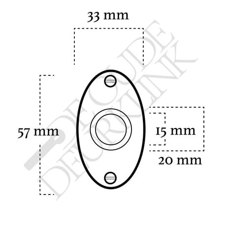 De Oude Deurklink Rozet - Ovaal mat nikkel