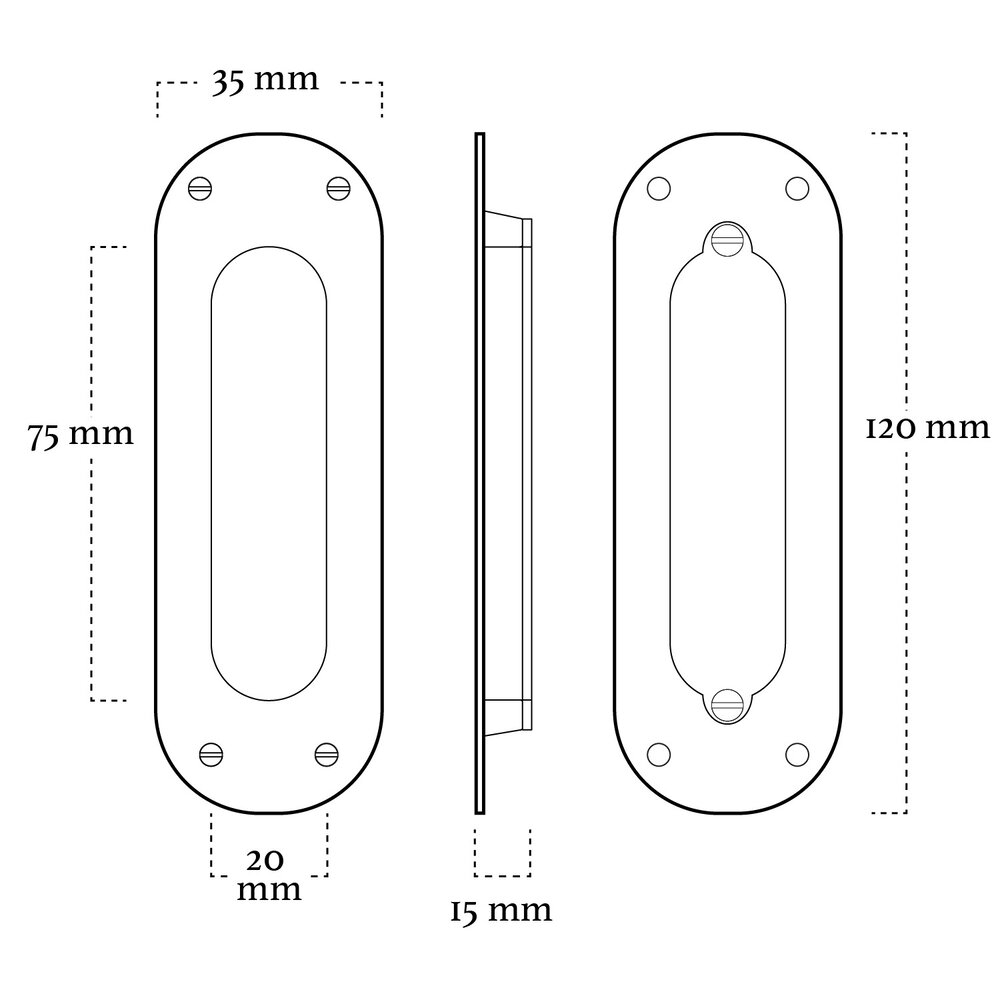 Mooi Deurbeslag Schuifdeurkom Presa mat nikkel rond