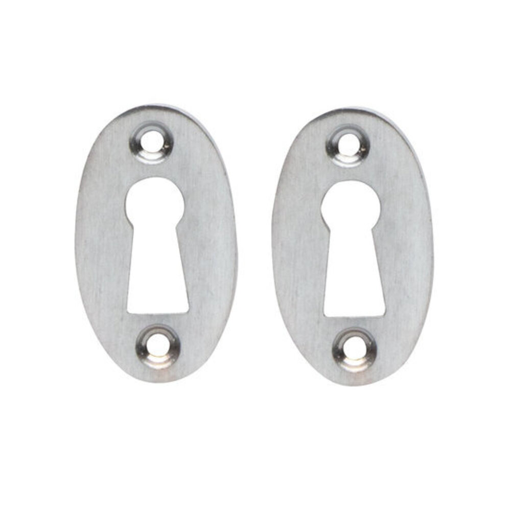 De Oude Deurklink Sleutelrozet - Ovaal mat nikkel De Oude Deurklink Sleutelrozet - Ovaal mat nikkel