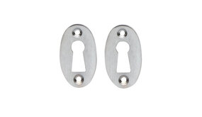 De Oude Deurklink Sleutelrozet - Ovaal mat nikkel De Oude Deurklink Sleutelrozet - Ovaal mat nikkel