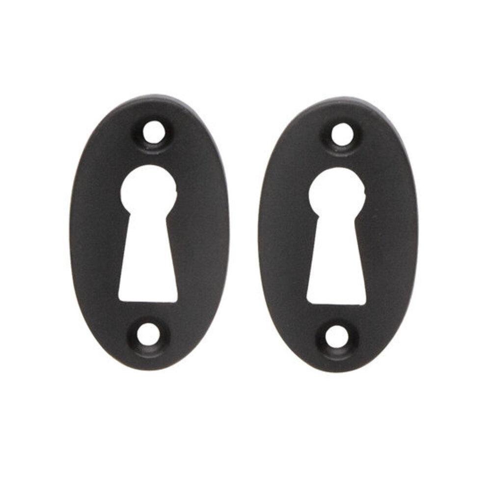 De Oude Deurklink Sleutelrozet - Ovaal mat zwart De Oude Deurklink Sleutelrozet - Ovaal mat zwart