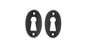 De Oude Deurklink Sleutelrozet - Ovaal mat zwart De Oude Deurklink Sleutelrozet - Ovaal mat zwart