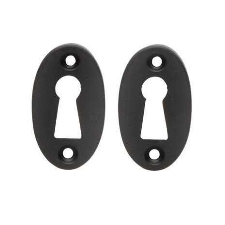 De Oude Deurklink Sleutelrozet - Ovaal mat zwart De Oude Deurklink Sleutelrozet - Ovaal mat zwart
