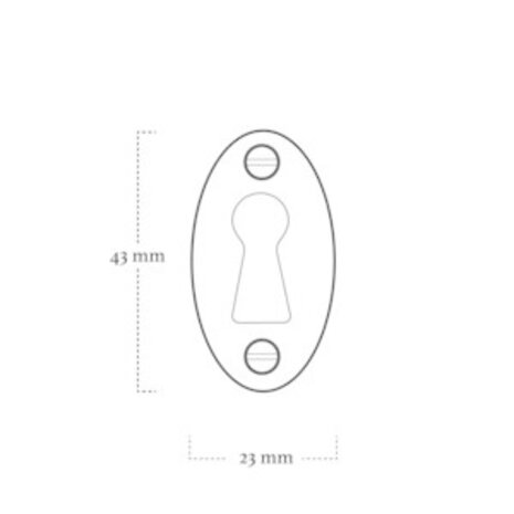 De Oude Deurklink Sleutelrozet - Ovaal mat zwart De Oude Deurklink Sleutelrozet - Ovaal mat zwart