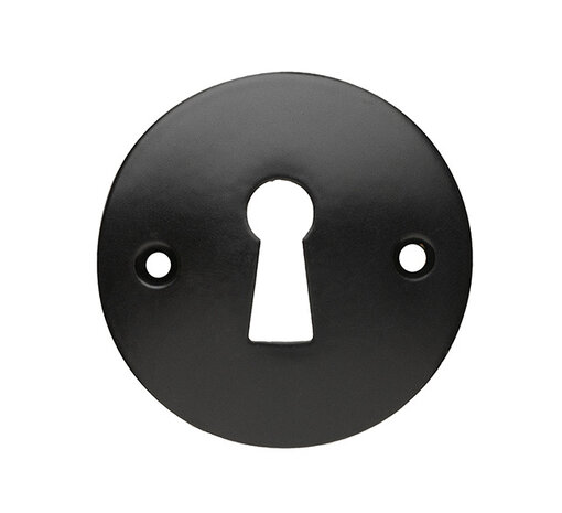 De Oude Deurklink Sleutelrozet rond in mat zwart