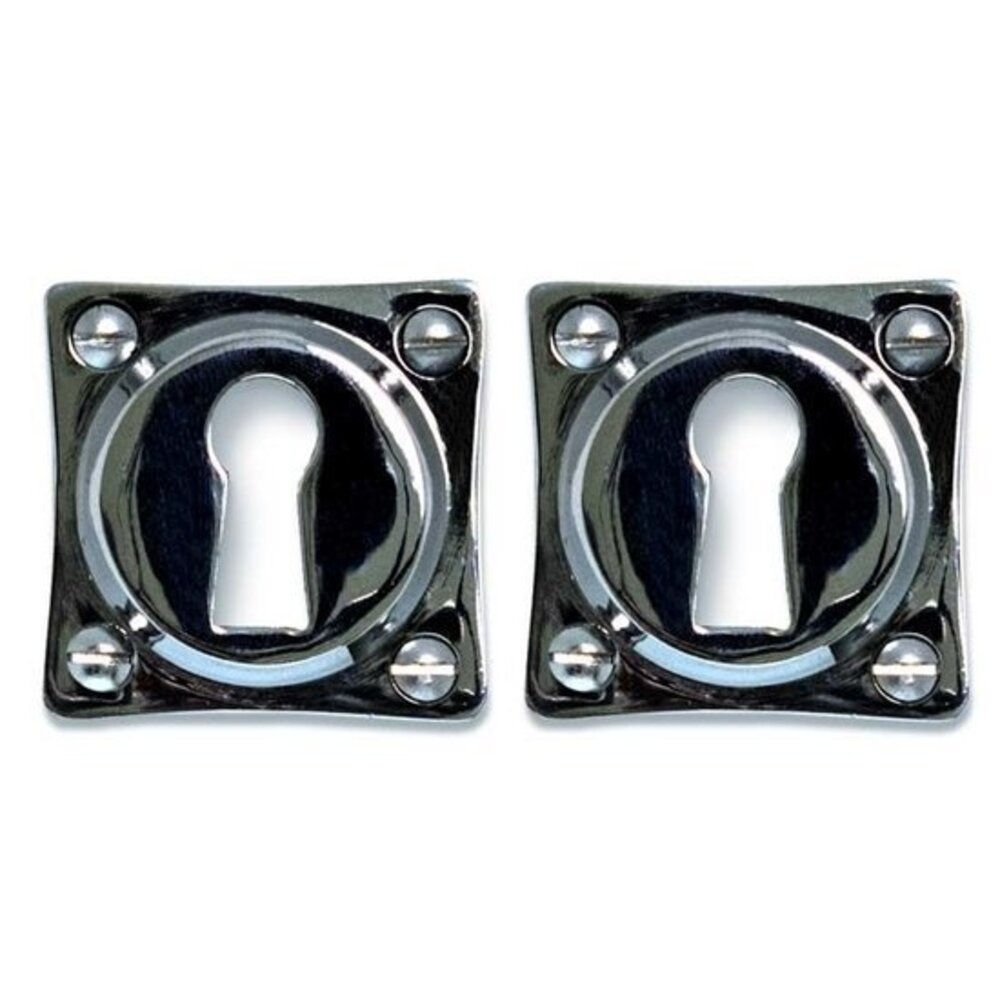 De Oude Deurklink Sleutelrozet vierkant in glanzend nikkel De Oude Deurklink Sleutelrozet vierkant in glanzend nikkel