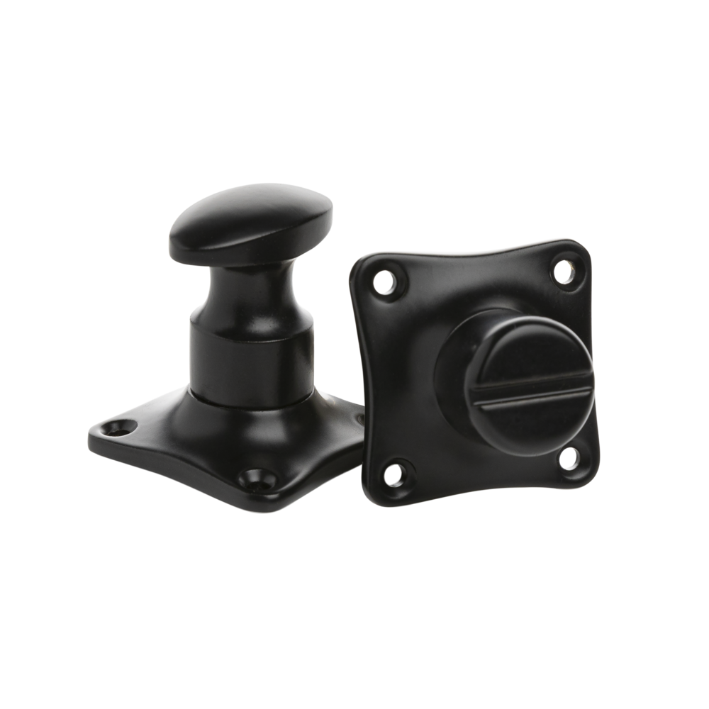 De Oude Deurklink WC Slot - Draaiknop mat zwart