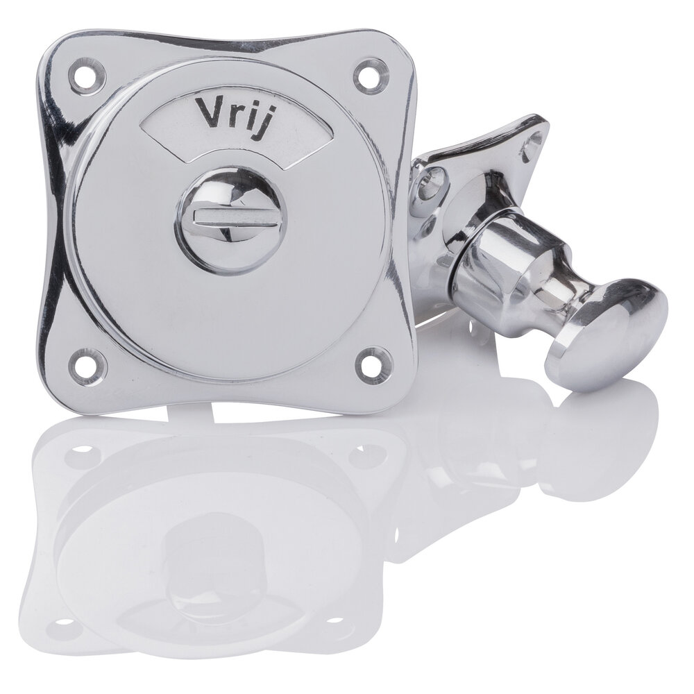 De Oude Deurklink WC Slot - Draaiknop vrij-bezet glanzend nikkel