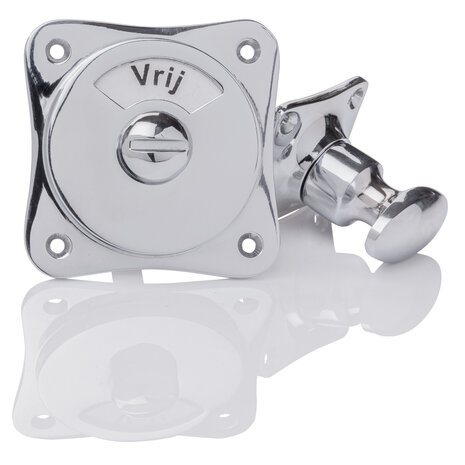 De Oude Deurklink WC Slot - Draaiknop vrij-bezet glanzend nikkel