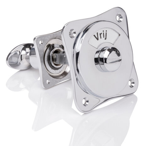 De Oude Deurklink WC Slot - Draaiknop vrij-bezet glanzend nikkel