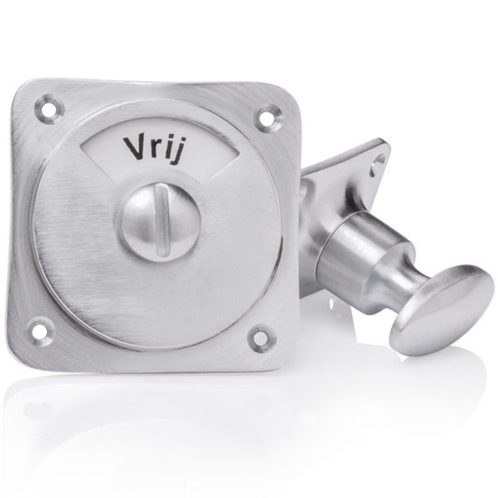 De Oude Deurklink WC slot - Draaiknop vrij-bezet mat nikkel