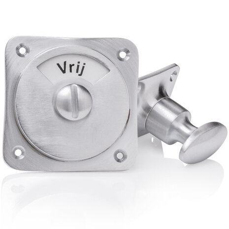 De Oude Deurklink WC slot - Draaiknop vrij-bezet mat nikkel