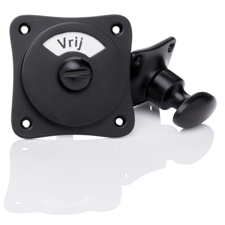 De Oude Deurklink WC Slot - Draaiknop vrij-bezet mat zwart