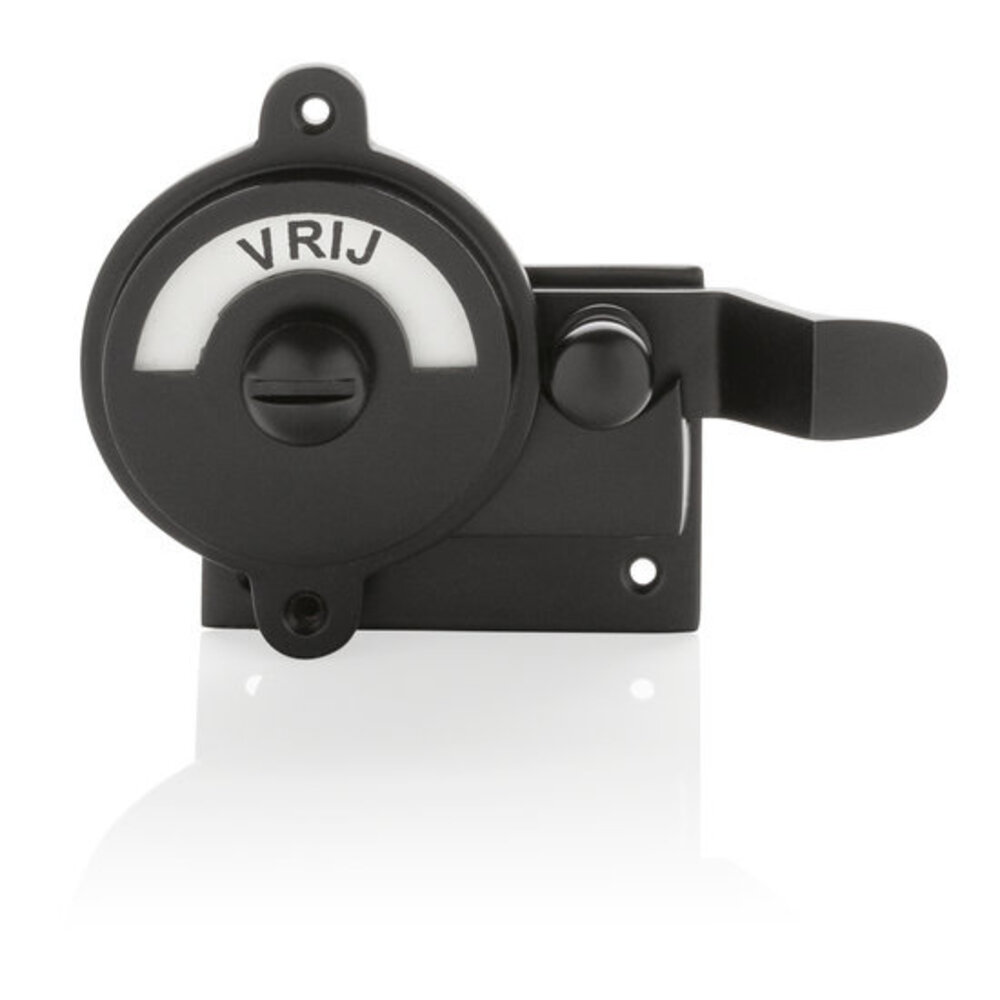 De Oude Deurklink WC Slot - Hendel vrij-bezet mat zwart