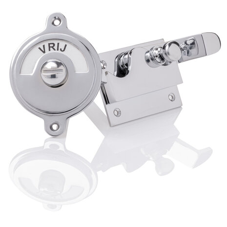 De Oude Deurklink WC Slot - Hendel vrij-bezet nikkel