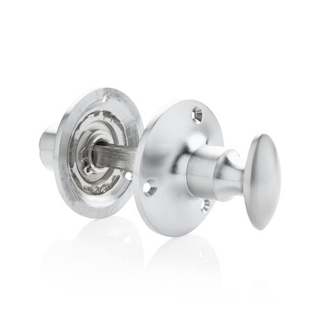 De Oude Deurklink WC Slot draaiknop rond rozet mat nikkel