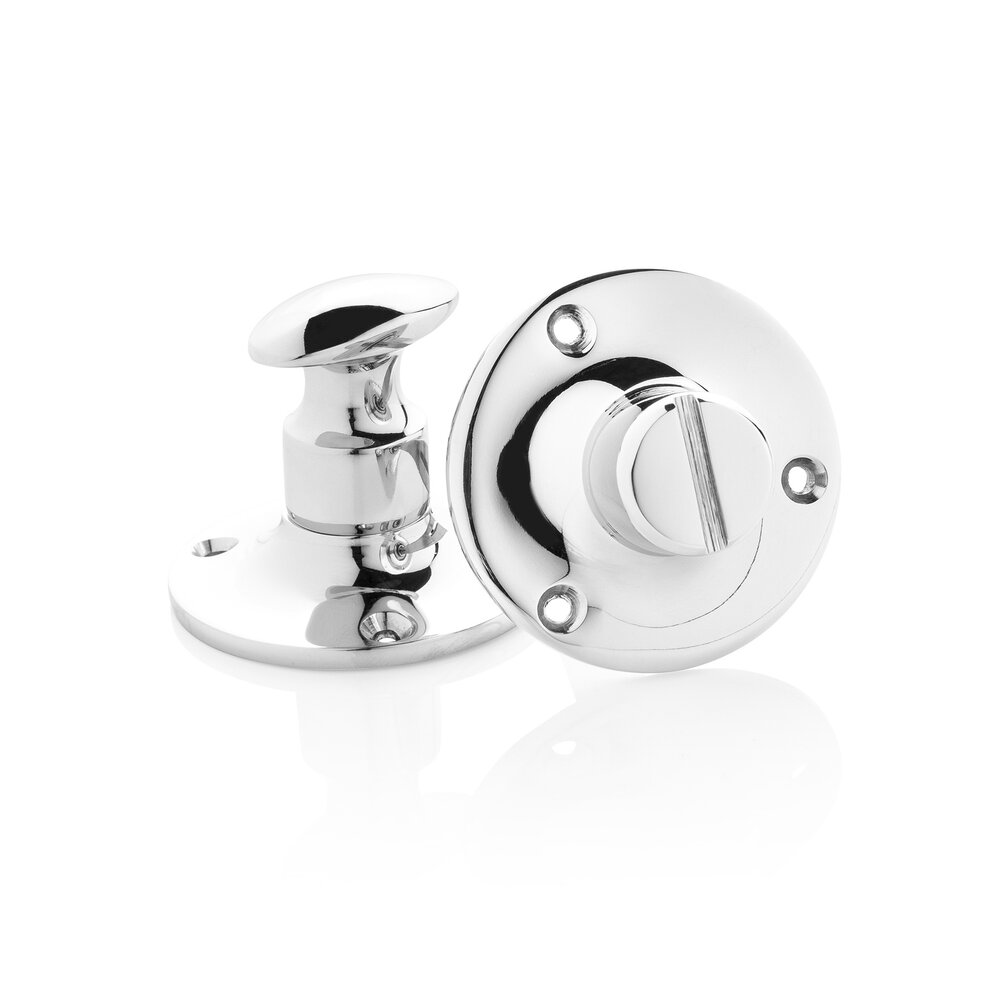De Oude Deurklink WC Slot draaiknop rond rozet nikkel De Oude Deurklink WC Slot draaiknop rond rozet nikkel