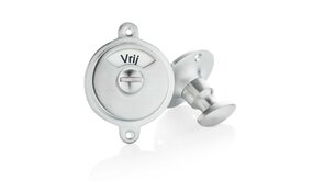 De Oude Deurklink WC Slot mat geborsteld nikkel vrij-bezet plaat draaiknop rond rozet De Oude Deurklink WC Slot mat geborsteld nikkel vrij-bezet plaat draaiknop rond rozet