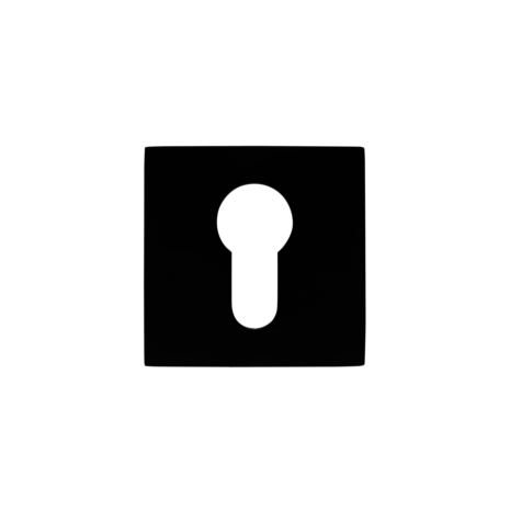 Mooi Deurbeslag Nova21 deurklinken in mat zwart met vierkante cilinderrozetten