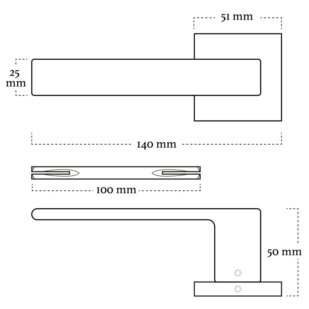 Mooi Deurbeslag Nova21 deurklink in mat zwart met WC slot