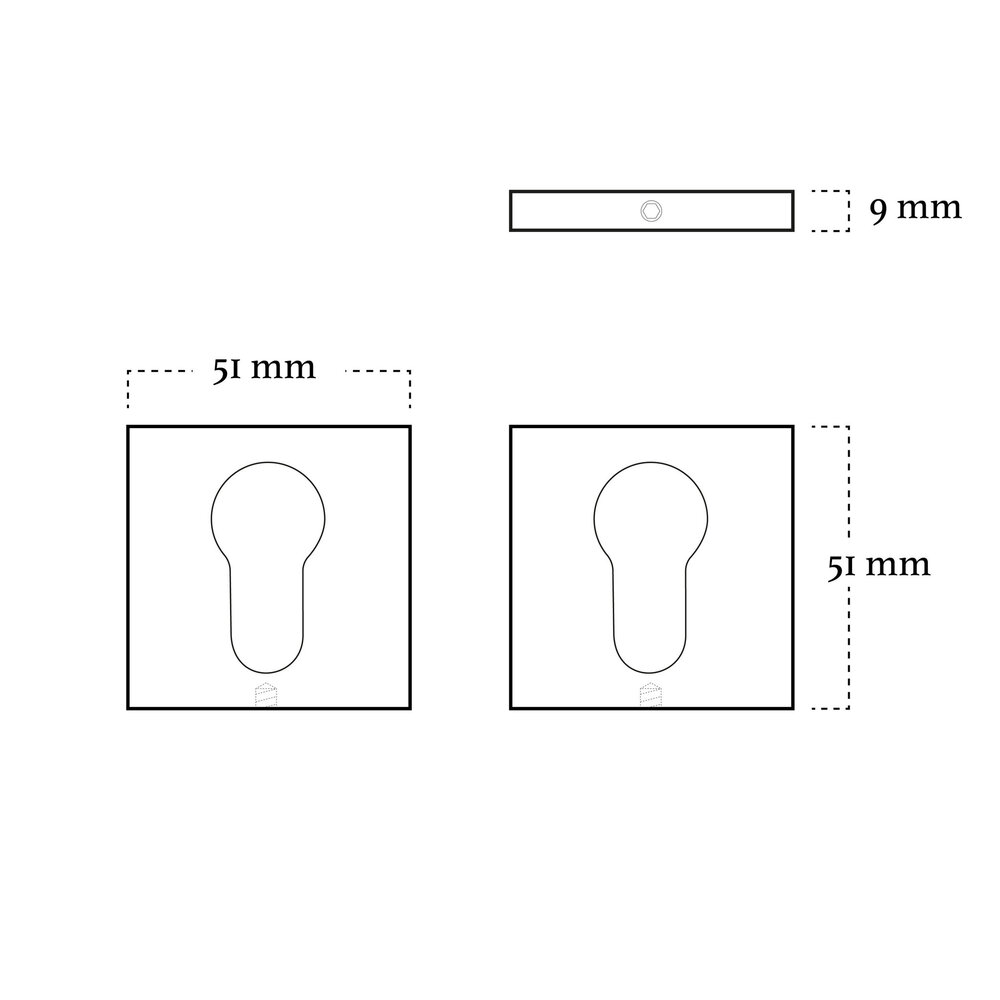 Mooi Deurbeslag Nova21 geveerde deurklink zwart met vierkante cilinderrozetten