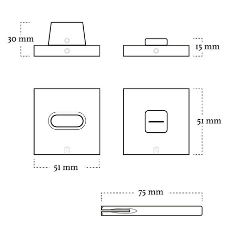 Mooi Deurbeslag Nova21 geveerde deurklink zwart met WC slot