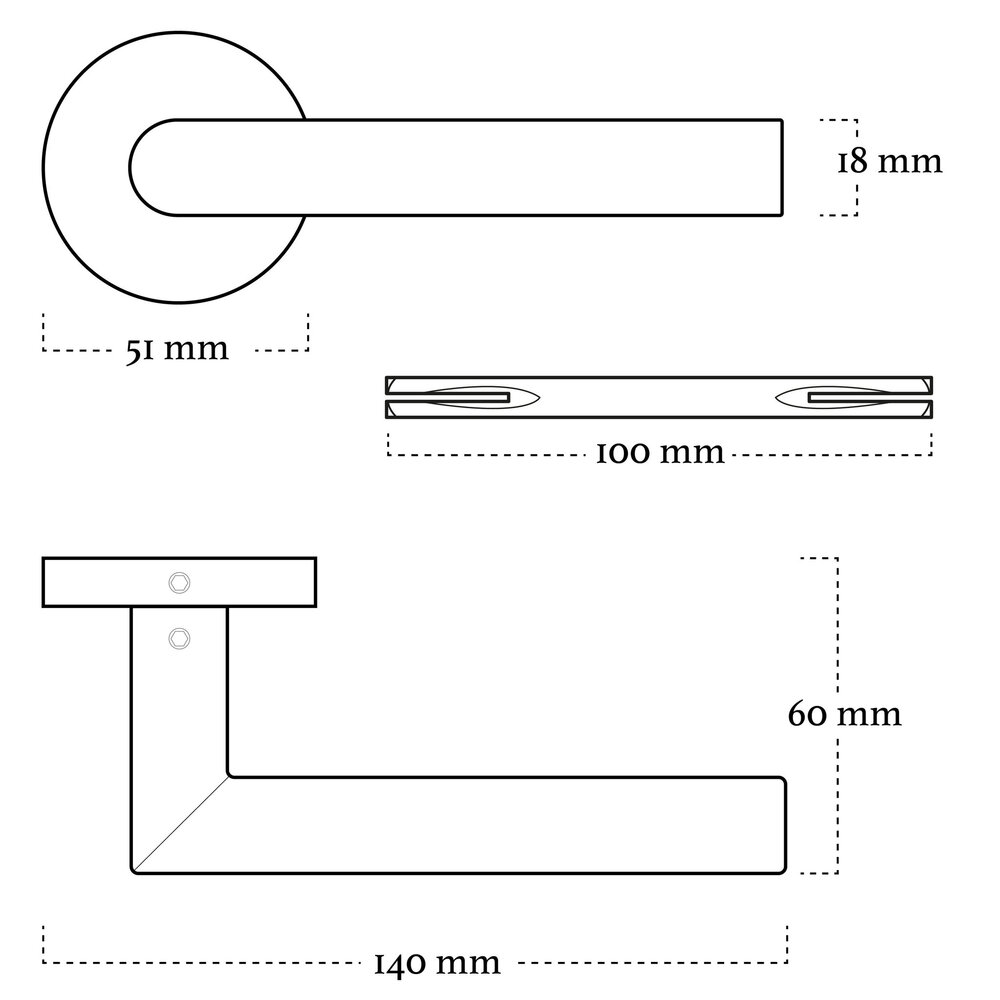 Mooi Deurbeslag - Mat zwarte Deurklink Modern rond met ronde cilinderrozetten Mooi Deurbeslag - Mat zwarte Deurklink Modern rond met ronde cilinderrozetten