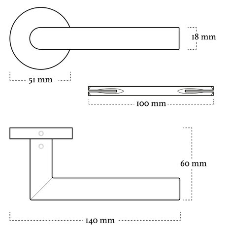 Mooi Deurbeslag - Mat zwarte Deurklink Modern rond met WC slot Mooi Deurbeslag - Mat zwarte Deurklink Modern rond met WC slot