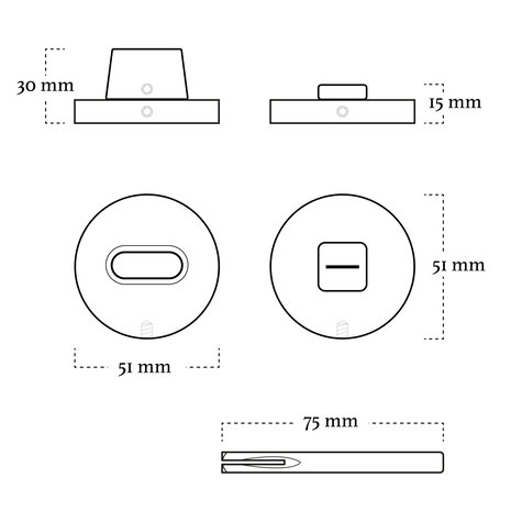 Mooi Deurbeslag Modern geveerde ronde deurklink met WC slot Mooi Deurbeslag Modern geveerde ronde deurklink met WC slot