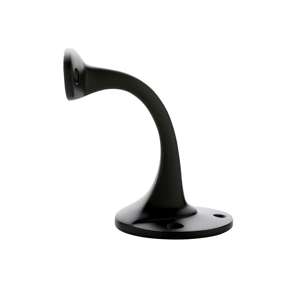 De Oude Deurklink Trapleuning houder zwart vlak - opschroevend De Oude Deurklink Trapleuning houder zwart vlak - opschroevend