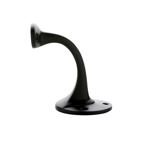 De Oude Deurklink Trapleuning houder zwart vlak - opschroevend De Oude Deurklink Trapleuning houder zwart vlak - opschroevend