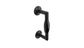 De Oude Deurklink Handgreep klein ronde rozetten - mat zwart De Oude Deurklink Handgreep klein ronde rozetten - mat zwart