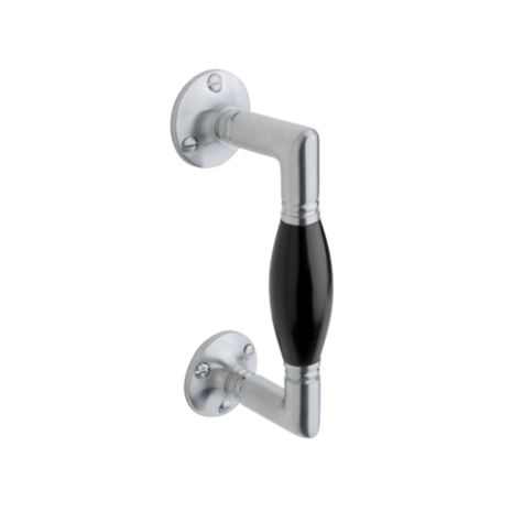 De Oude Deurklink Handgreep klein ronde rozetten - mat nikkel De Oude Deurklink Handgreep klein ronde rozetten - mat nikkel