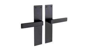 Mooi Deurbeslag Deurklink Nova zwart met schild