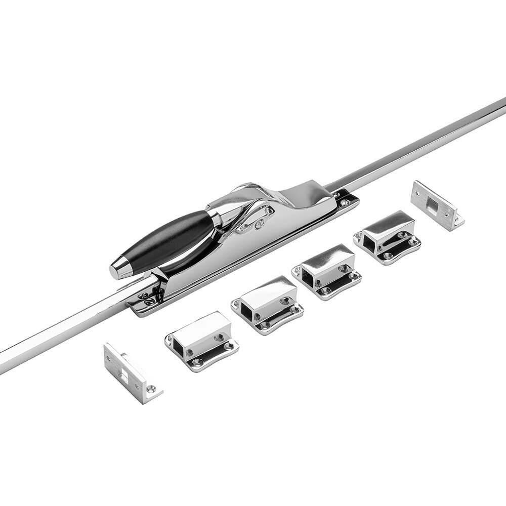 De Oude Deurklink Raam Espagnolet Klassiek met stangenset 2x70cm nikkel De Oude Deurklink Raam Espagnolet Klassiek met stangenset 2x70cm nikkel