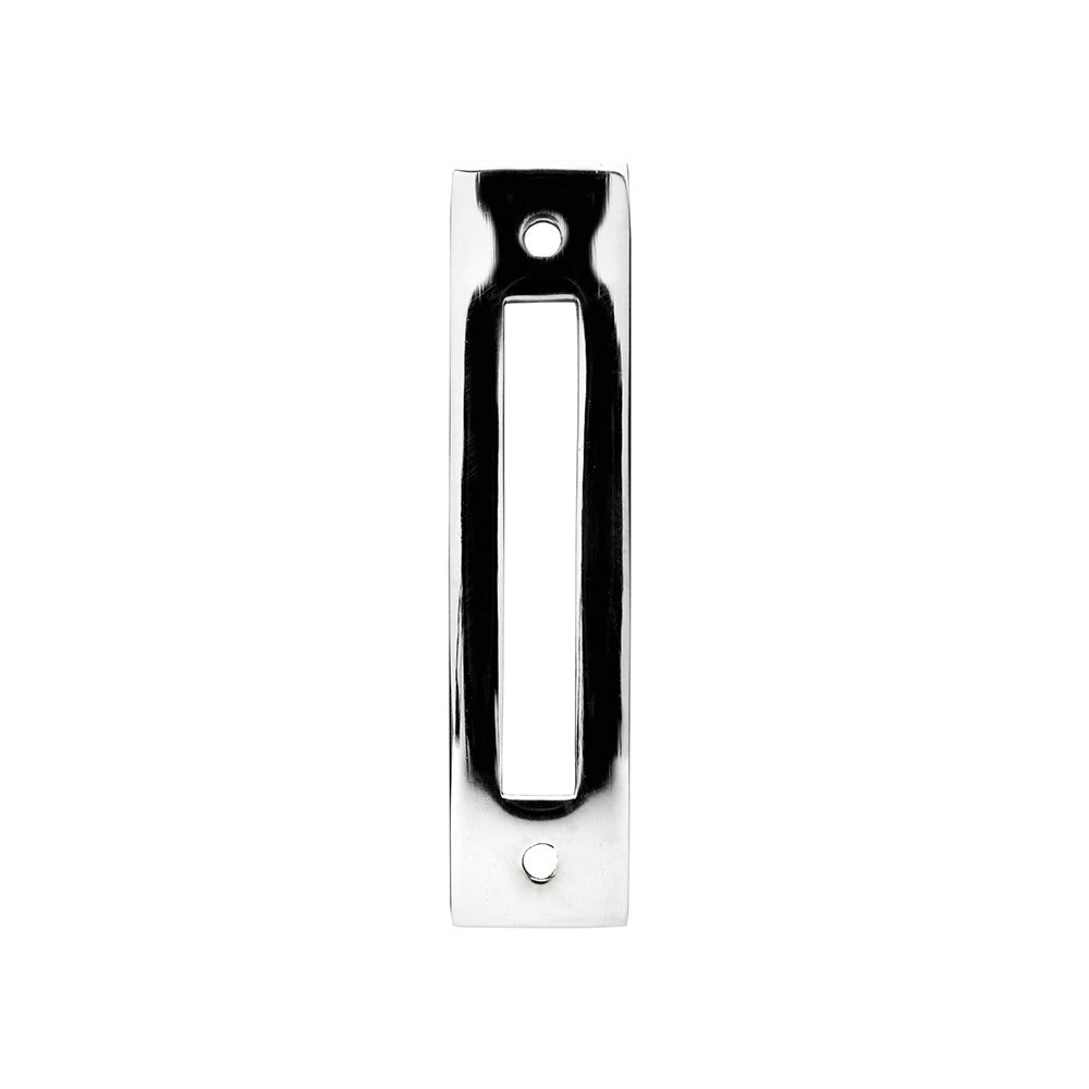 De Oude Deurklink Kozijnplaatje lang nikkel