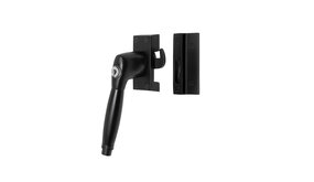 De Oude Deurklink Raamsluiting zwart met slot Deco links De Oude Deurklink Raamsluiting zwart met slot Deco links