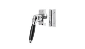 De Oude Deurklink Raamsluiting nikkel met slot Deco links De Oude Deurklink Raamsluiting nikkel met slot Deco links